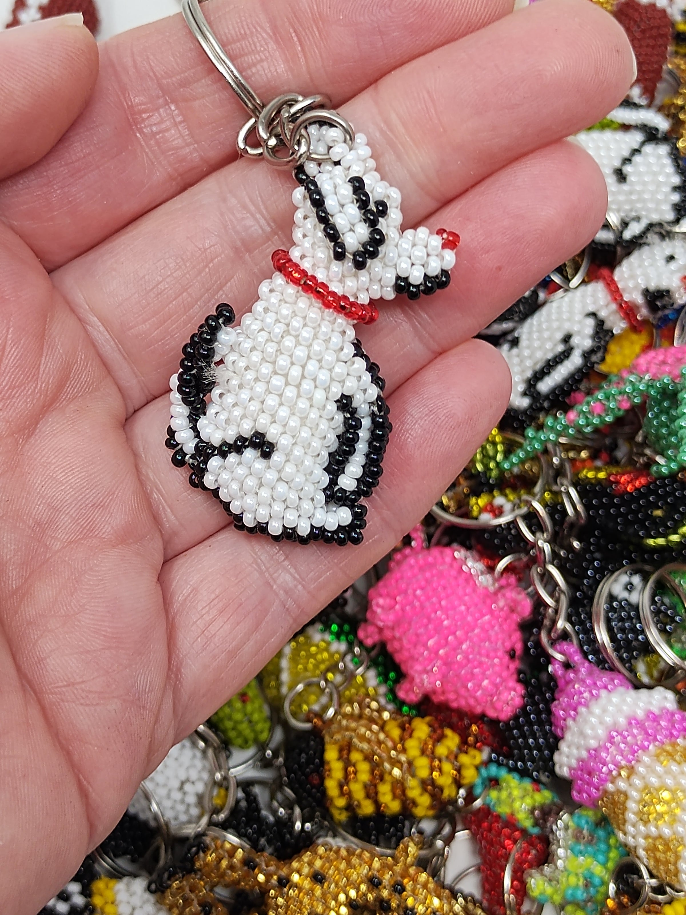 Beaded Key Chains (Frog, Giraffe, Strawberry, Lucky Duck, and more