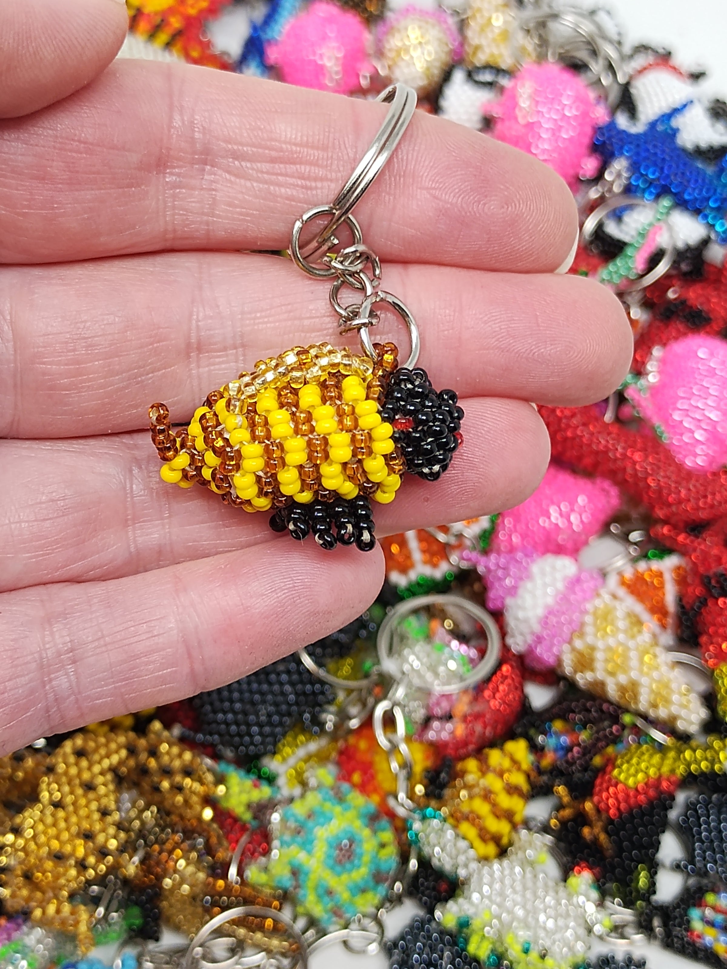 Beaded Key Chains (Frog, Octopus, Strawberry, Lucky Duck, and more