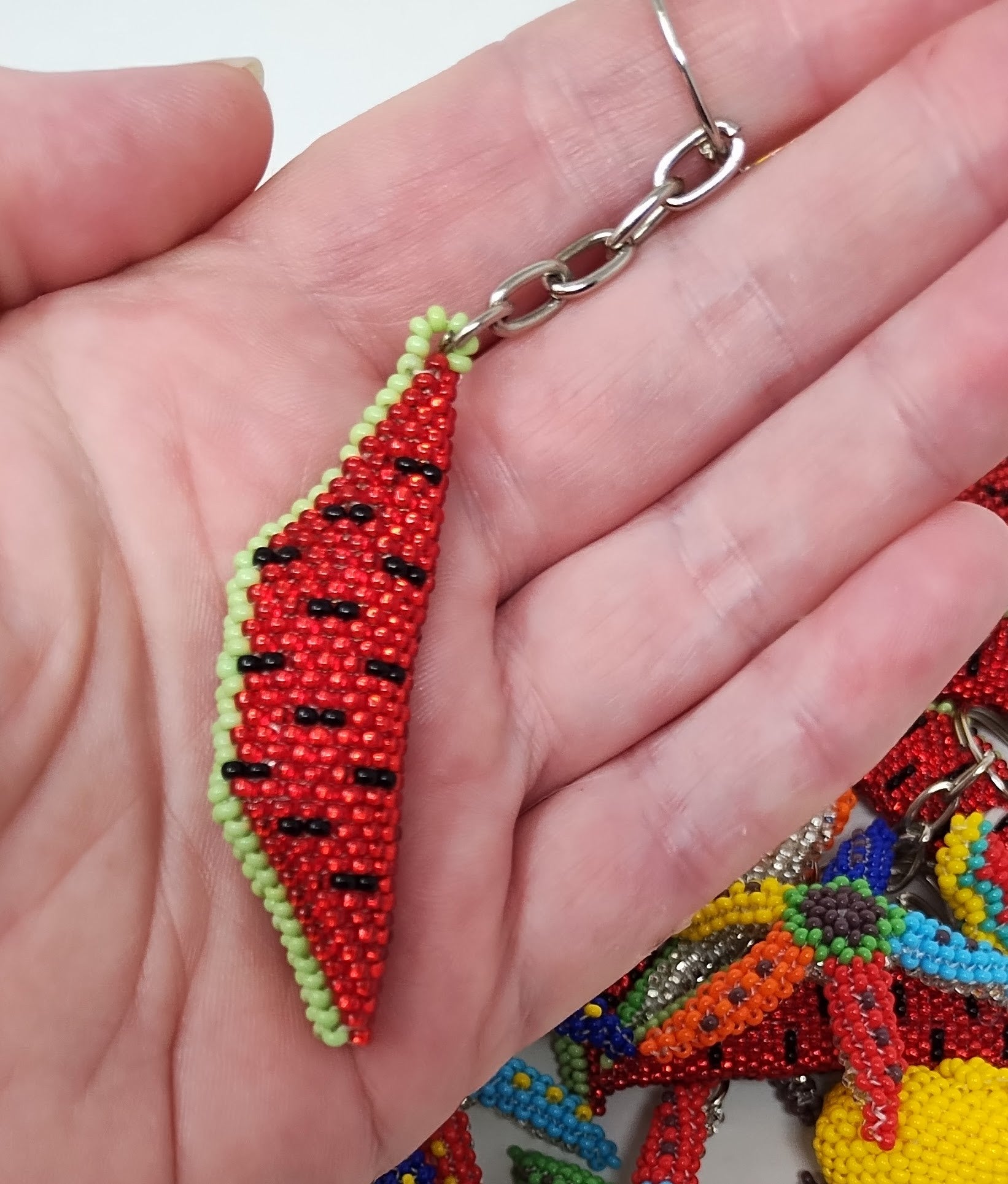 Beaded Key Chains (Frog, Giraffe, Strawberry, Lucky Duck, and more