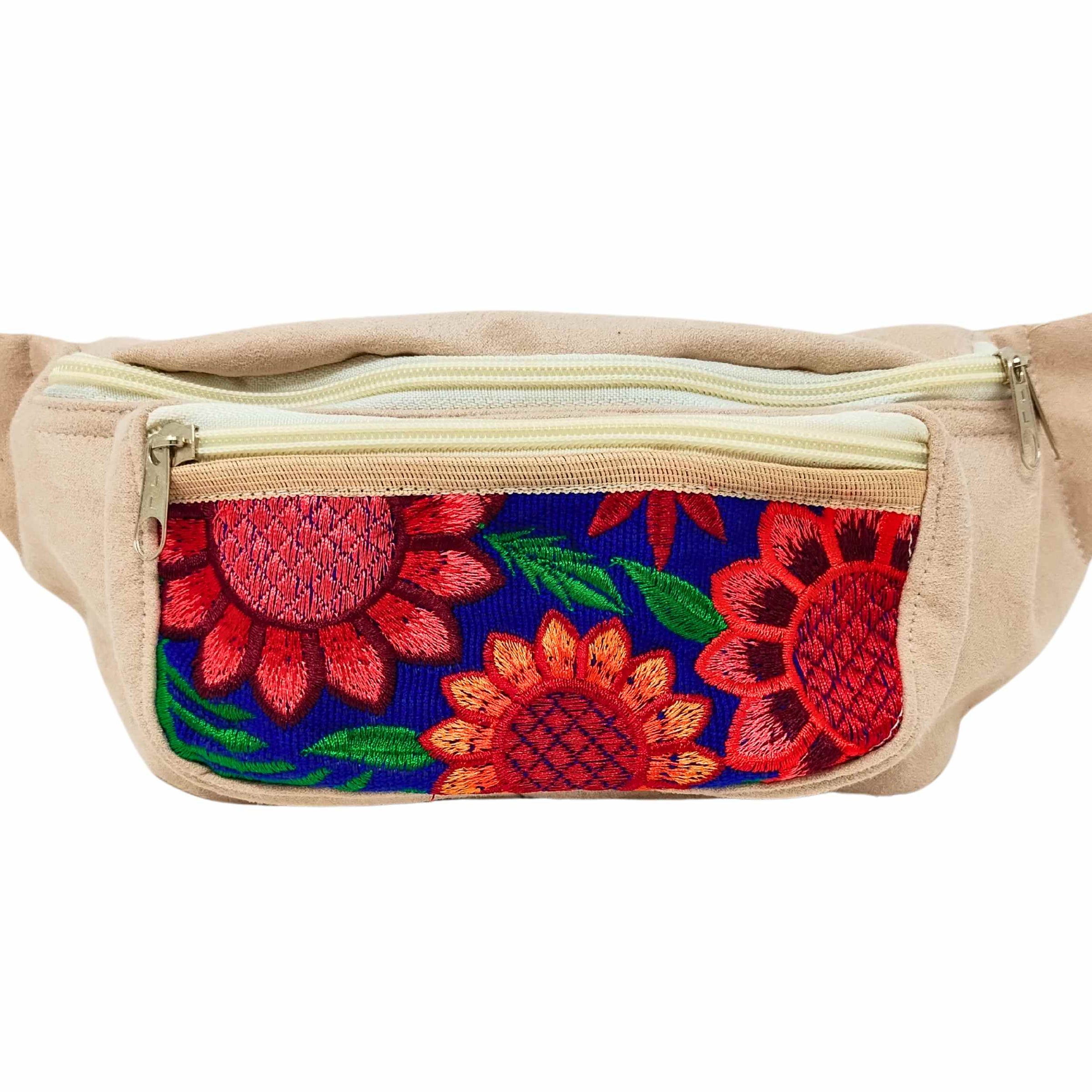 Embroidered Flower Fanny Packs Heart of the Sky Fair Trade